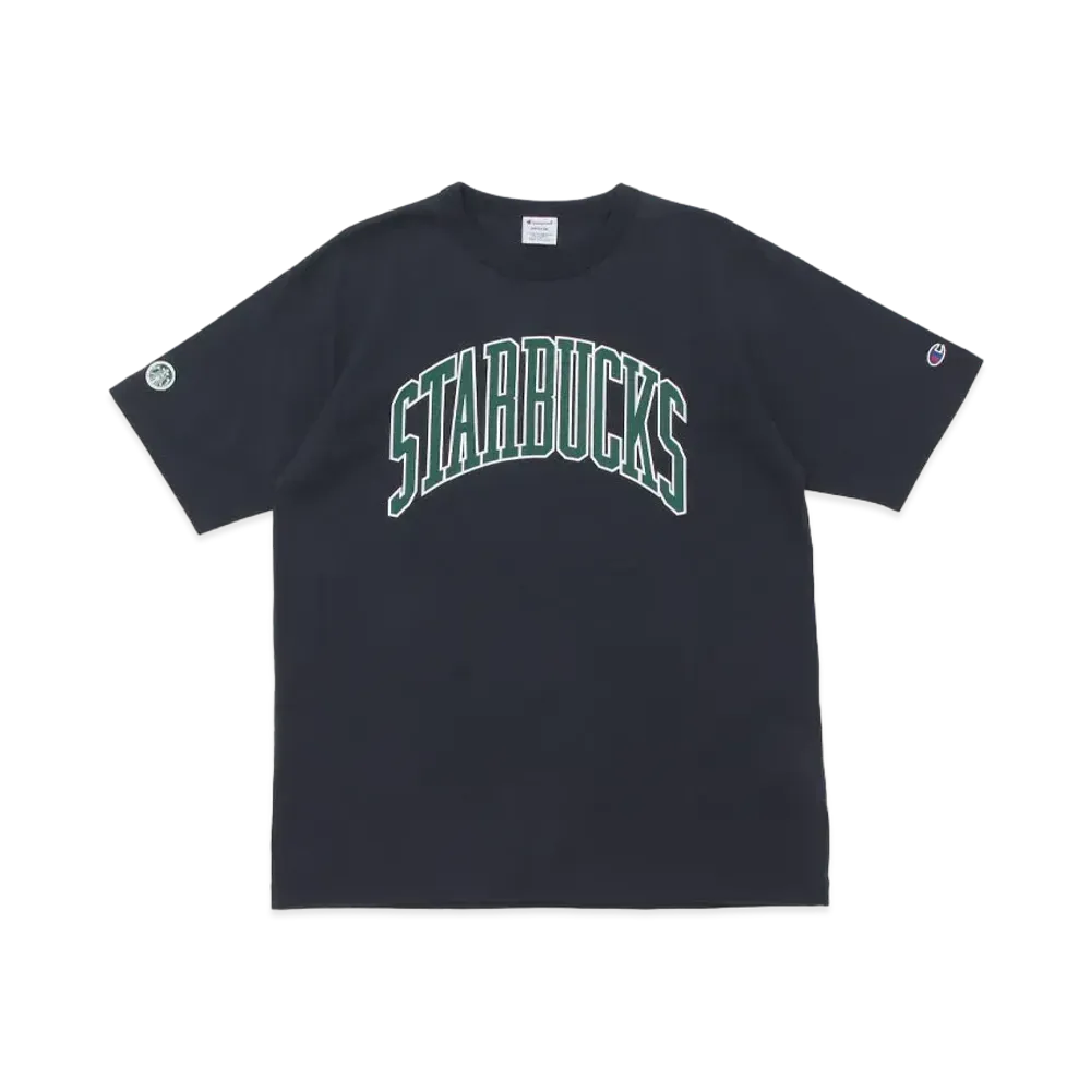 STARBUCKS x BEAMS x Champion Heavyweight T-shirt "Navy"