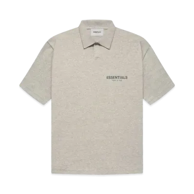 FEAR OF GOD ESSENTIALS SS POLO "Dark Heather Oatmeal"