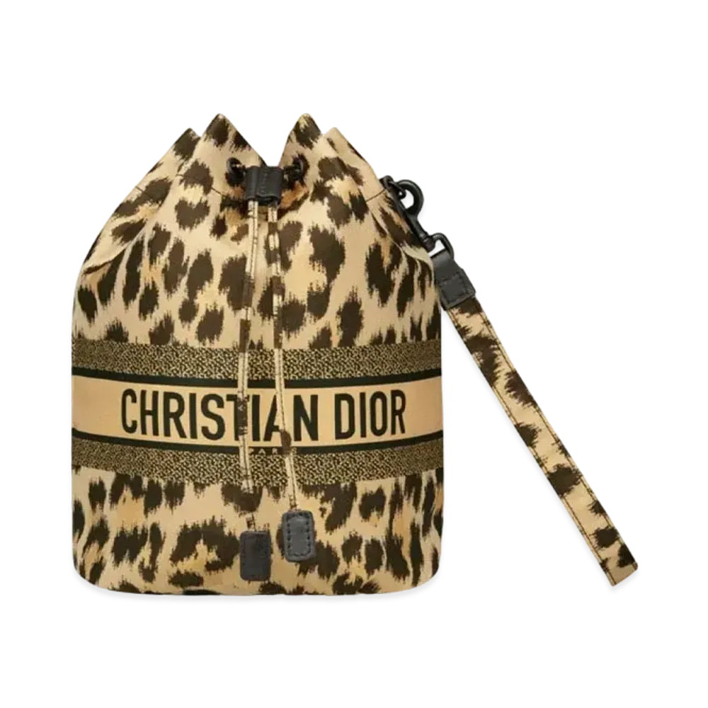 Diortravel Pouch Mizza Technical Fabric "Leopard"