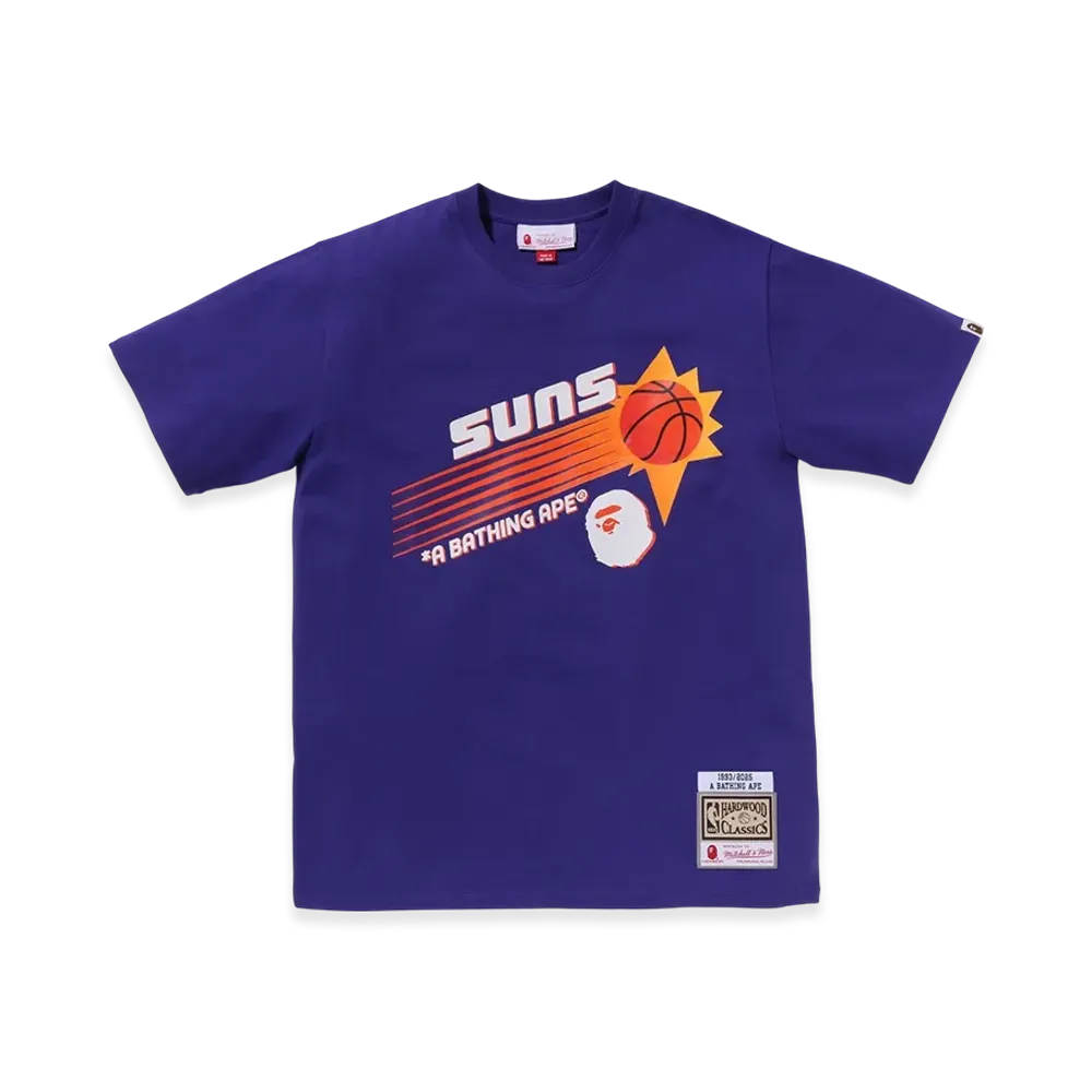 A BATHING APE x Mitchell & Ness x NBA Phoenix Suns Tee "Purple"