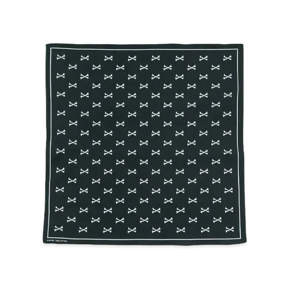 WTAPS Bandaria / Bandana / Cotton. Crossbones "Green"
