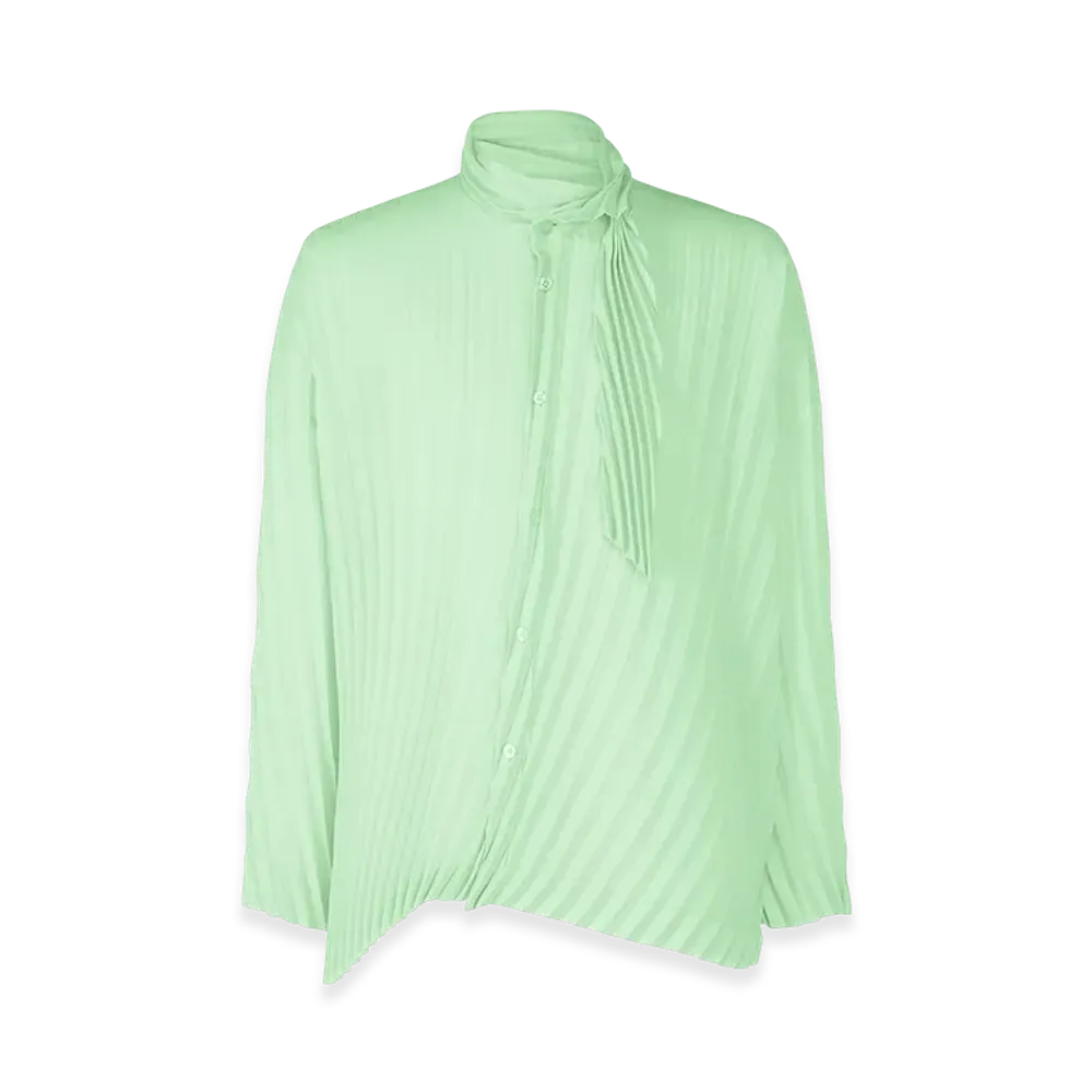 HOMME PLISSE ISSEY MIYAKE Windswept Shirt "Mint Green"