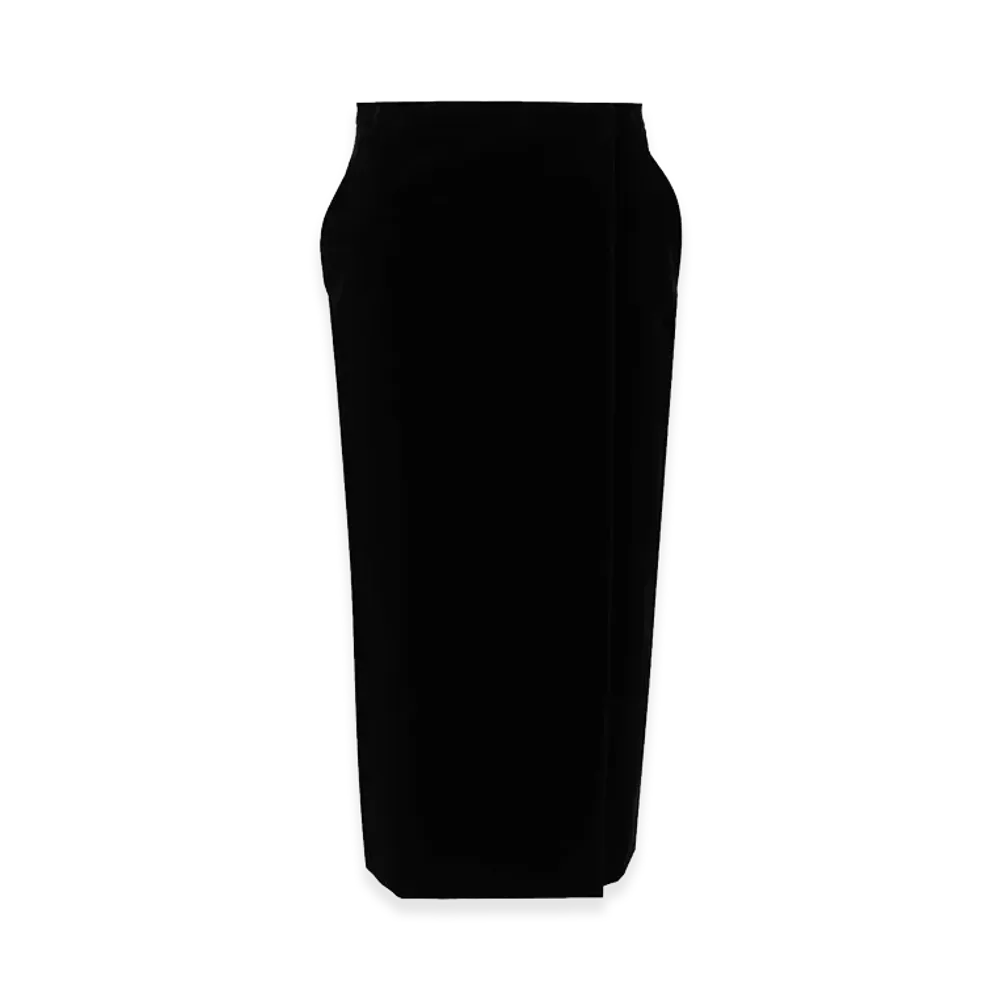 Saint Laurent Women's Jupe Velours Coton Vintage "Black"