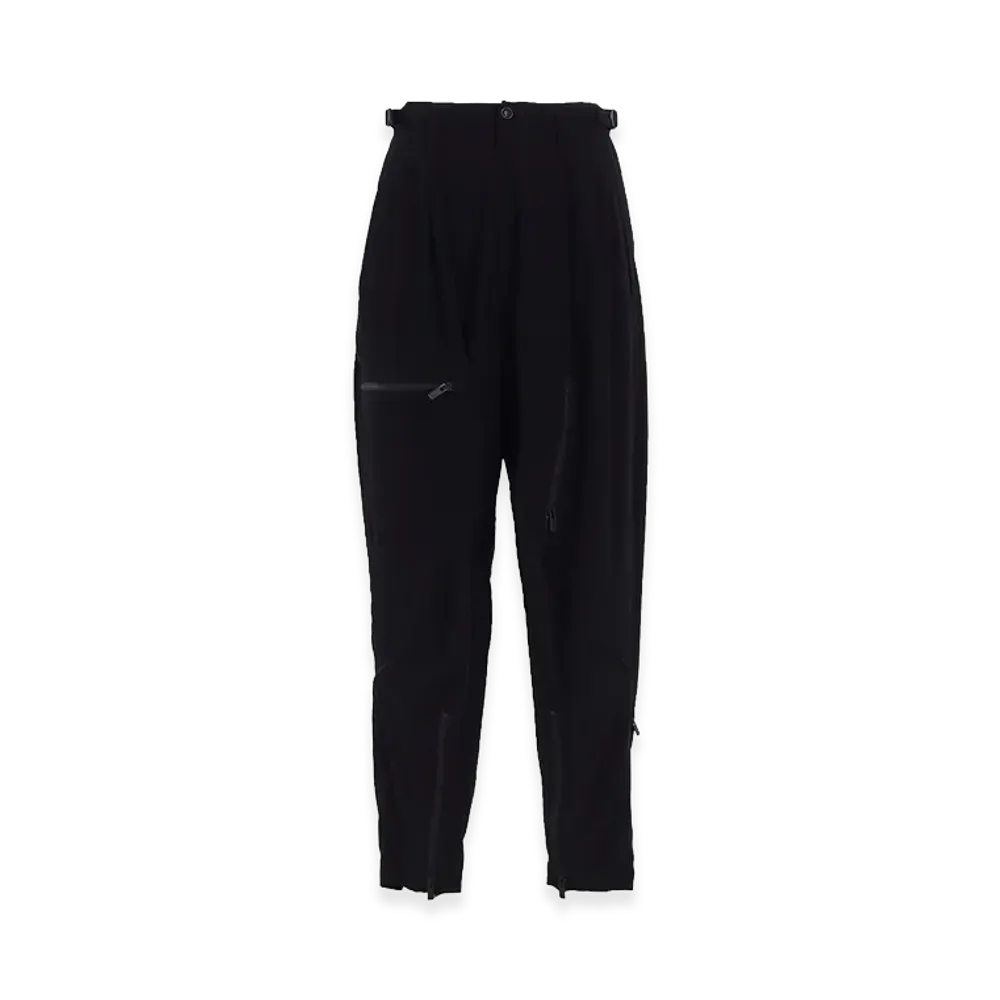 Y's TA/PE Crepe De Chine Zip Pocket Pants "Black"