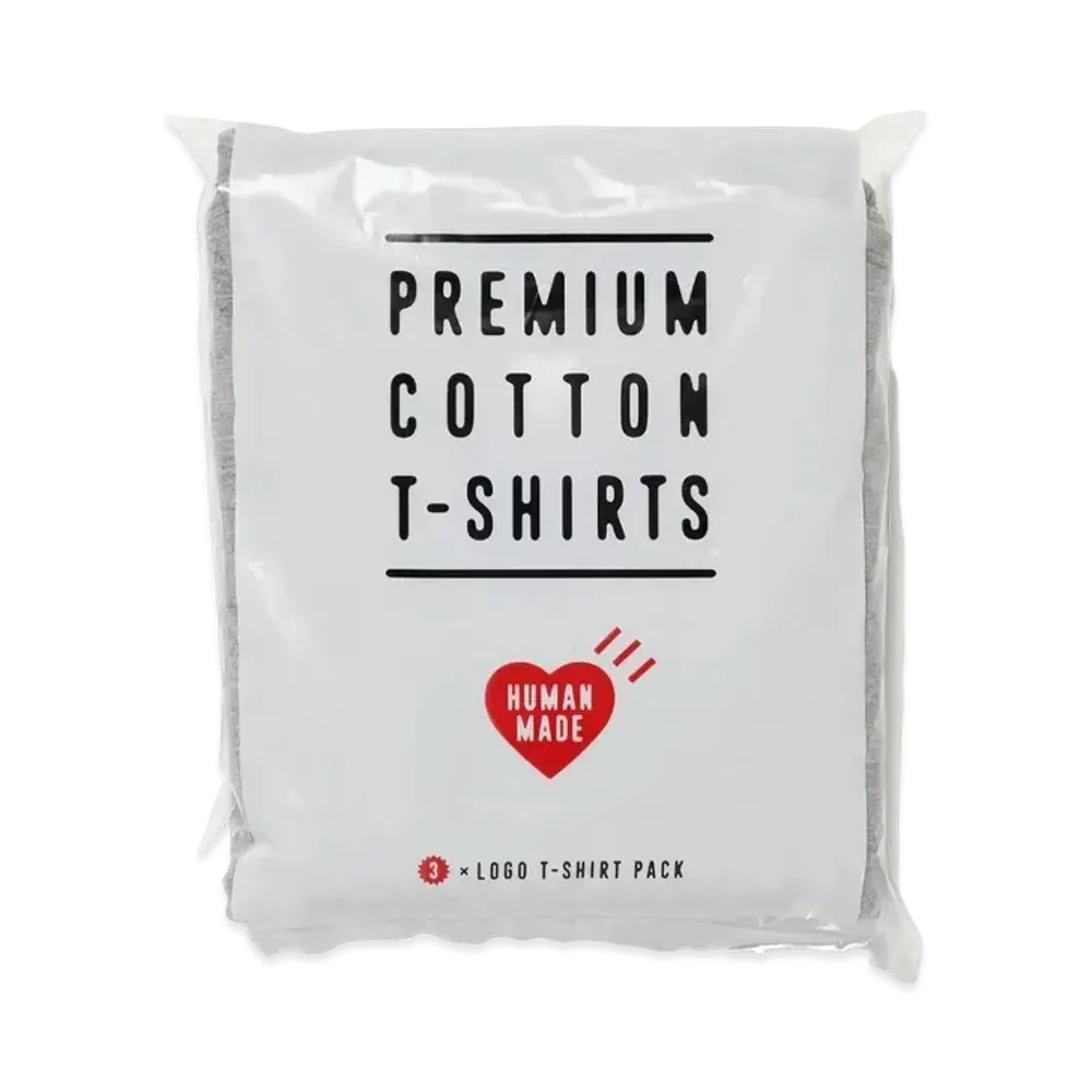 HUMAN MADE 3-Pack T-Shirt Set "Gray"