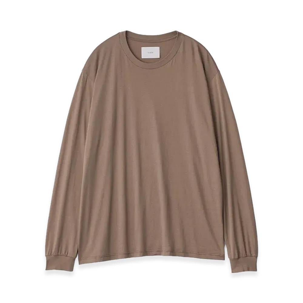 ssstein Suvin Cotton Basic Long Sleeve Tee "Khaki"