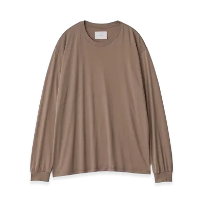 ssstein Suvin Cotton Basic Long Sleeve Tee "Khaki"