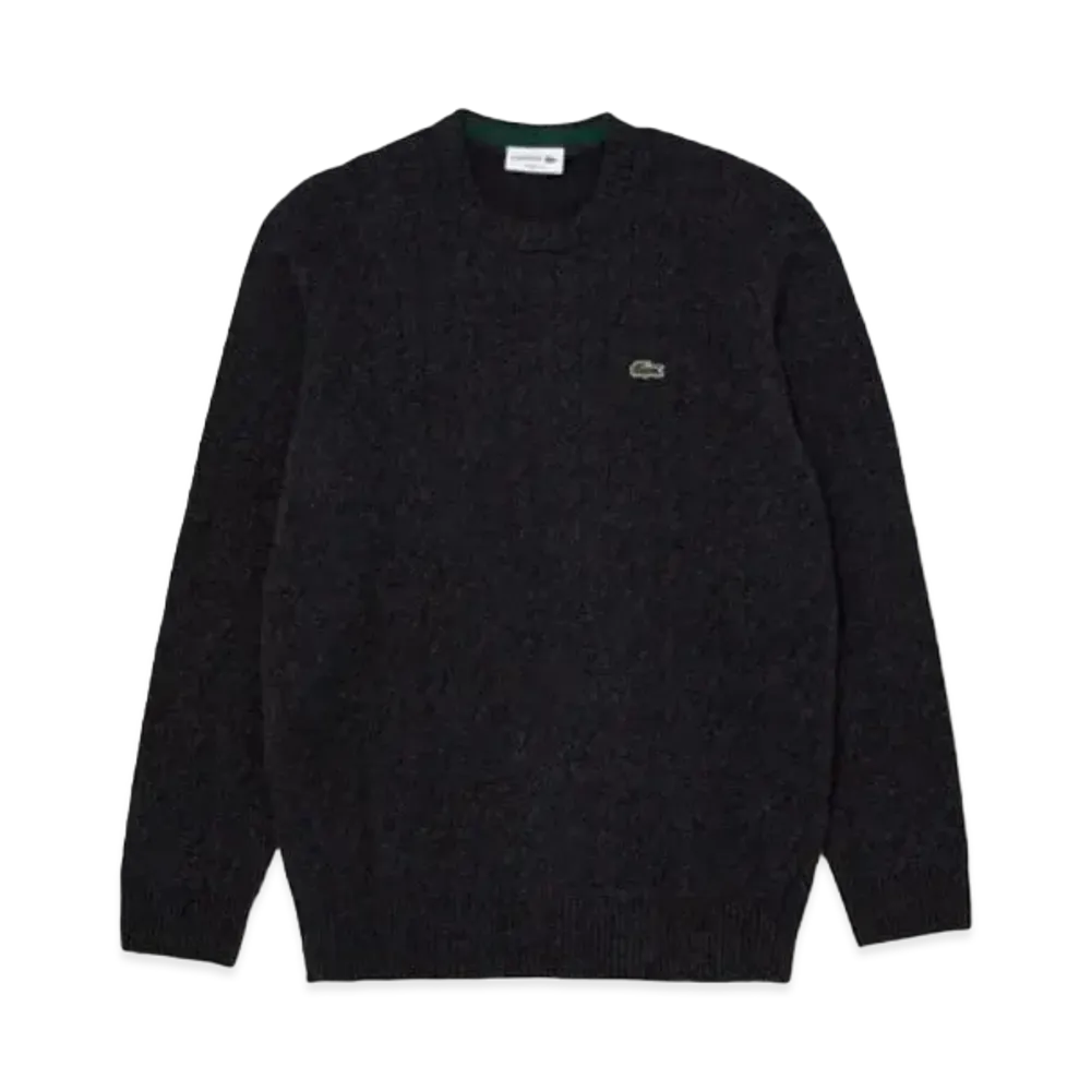 LACOSTE Essen Char Cable Knit Sweater "Grey"