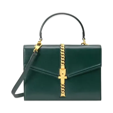 GUCCI Sylvie 1969 Small Top Handle Bag "Green"