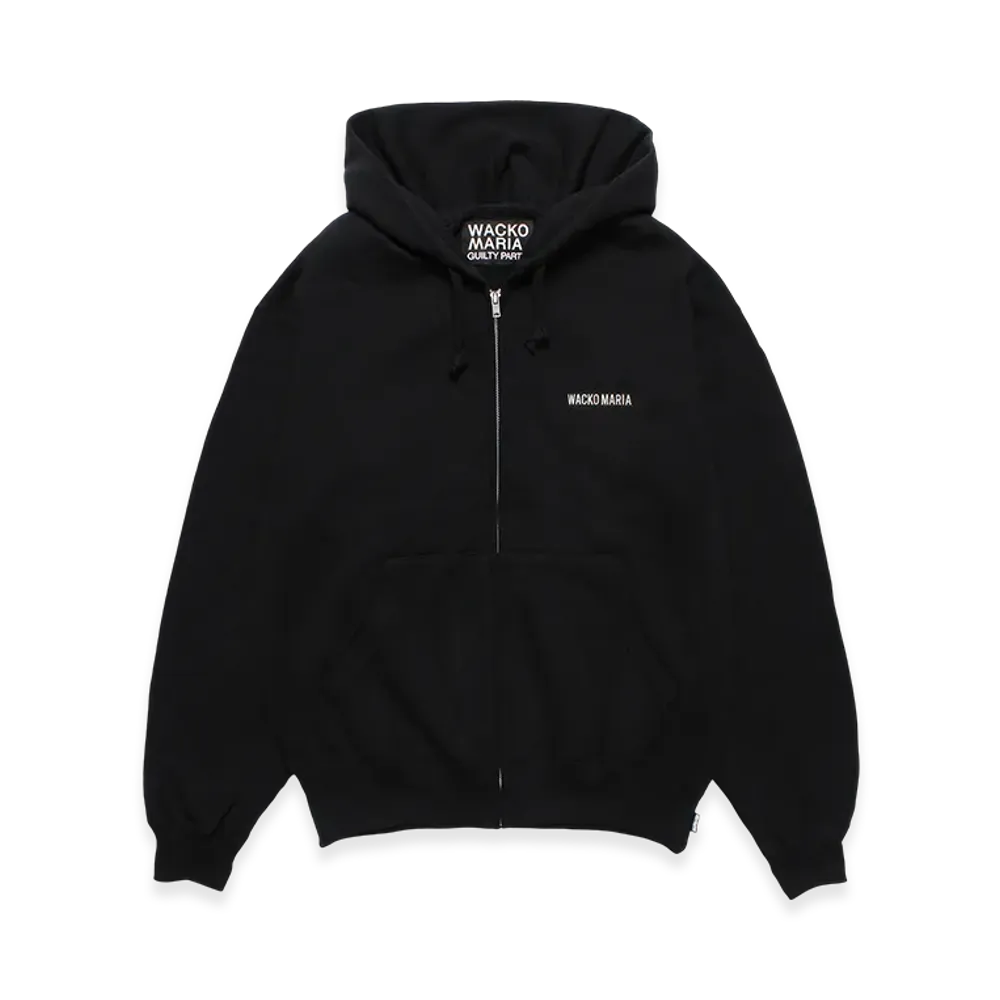 WACKO MARIA Heavy Weight Full Zip Hooded Sweat Shirt "Black"