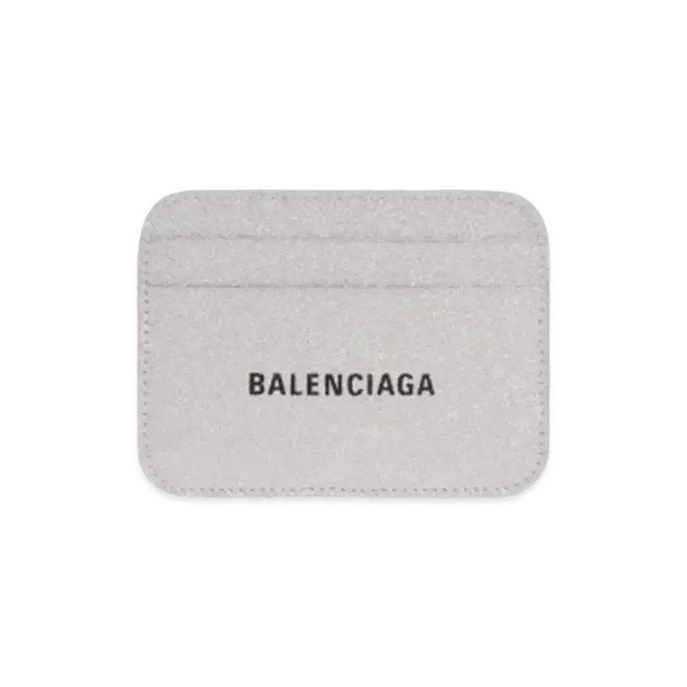 BALENCIAGA Cash Card Holder Sparkling Fabric "Silver"