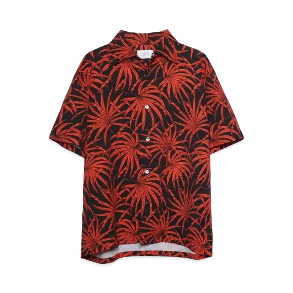 TAIN DOUBLE PUSH ALOHA SHIRTS "BLACKxRED"