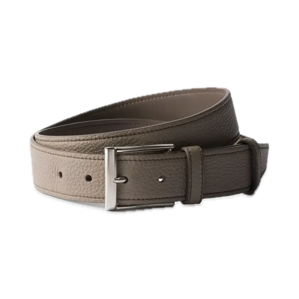 PRADA Leather Belt "Gray Brown"