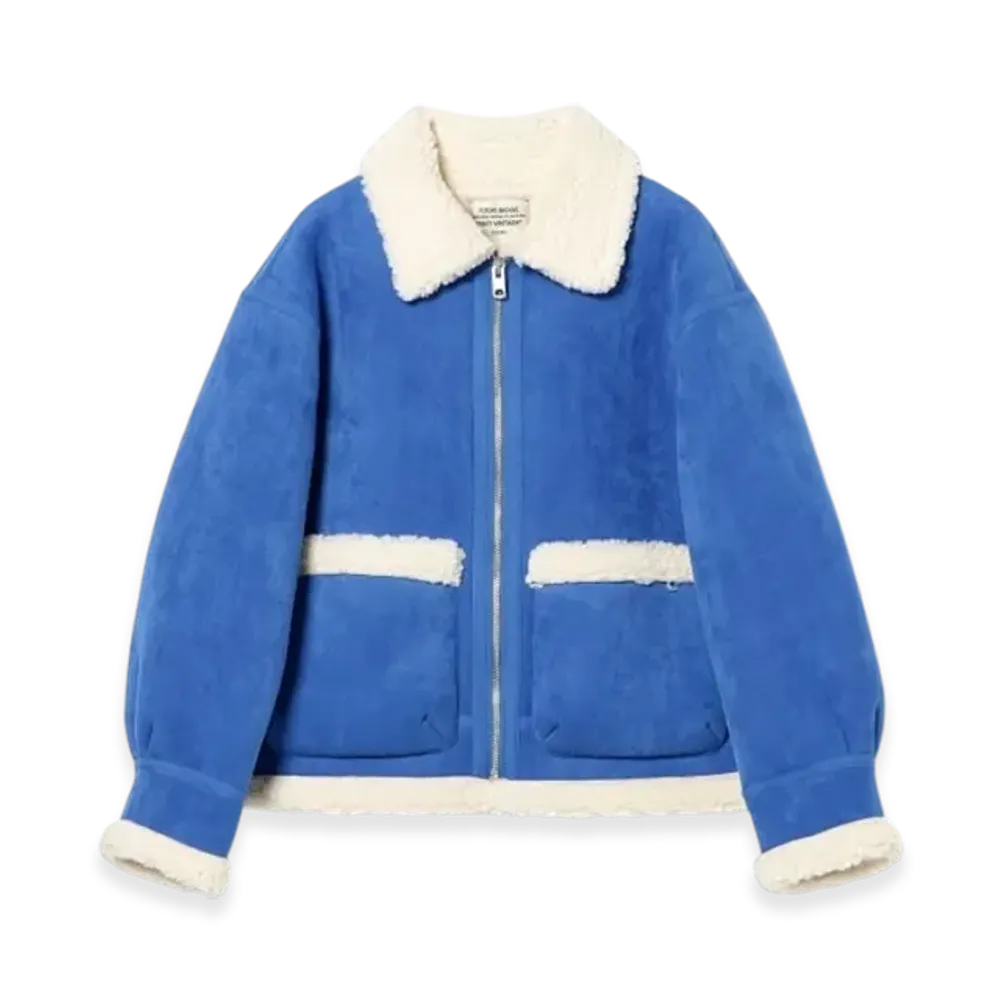 BEAMS FUTURE ARCHIVE Fake Mouton Blouson "Blue"