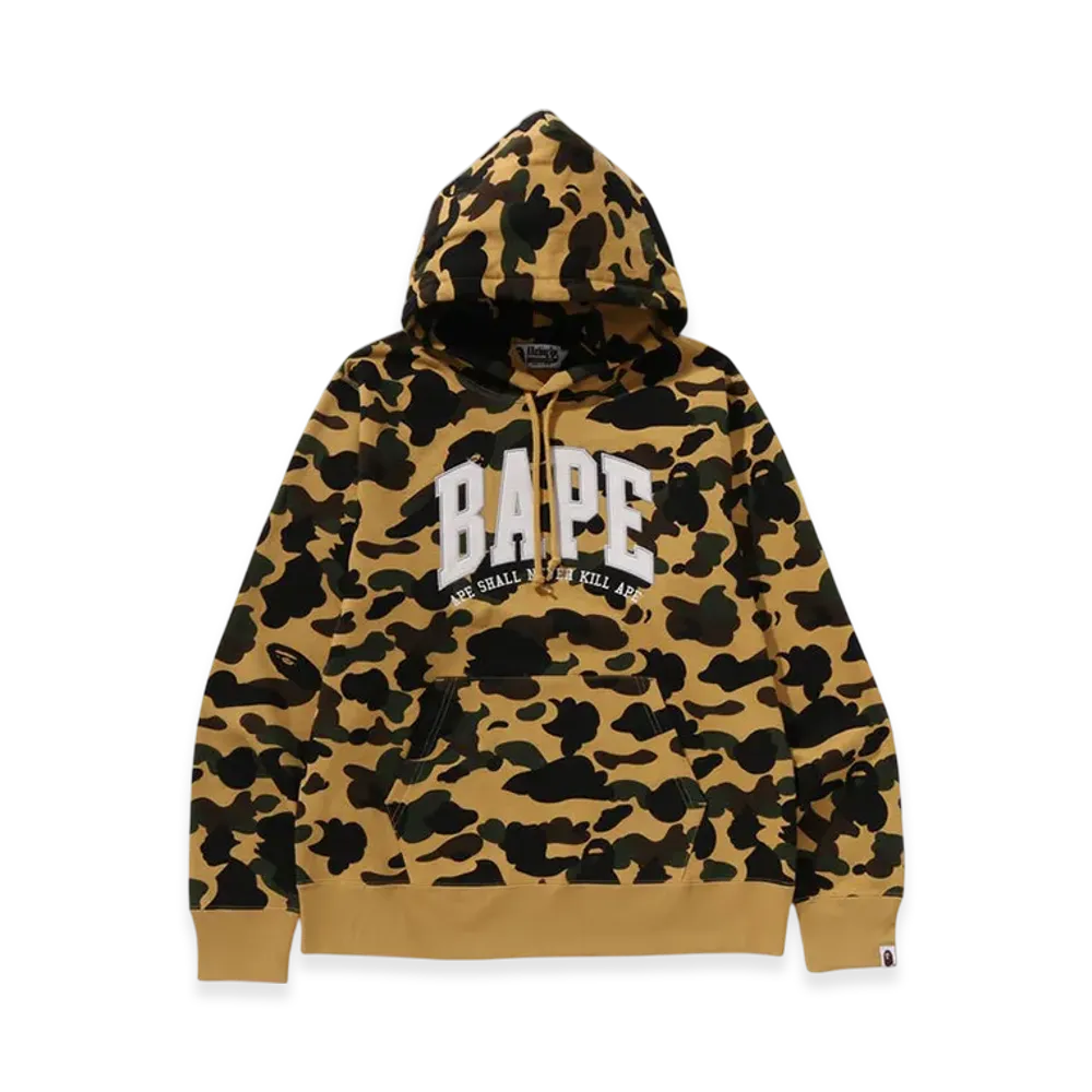 A BATHING APE 1St Camo Bape Pullover Hoodie "Yellow"