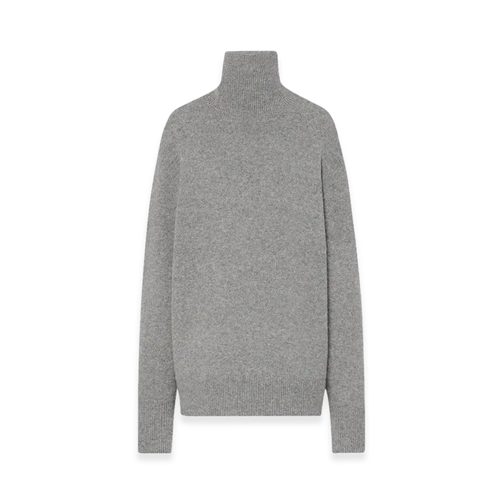 The Row Women's Stepny Wool and Cashmere Tops "Grey Melange"