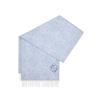 LOEWE Anagram Scarf "Light Blue"