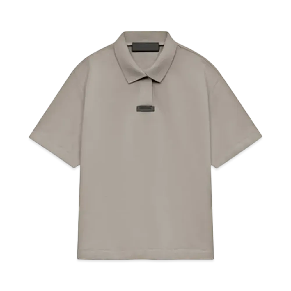 FEAR OF GOD Essentials Pique Polo "Heather Gray"