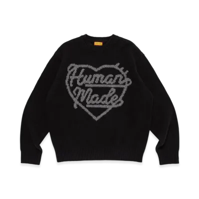 HUMAN MADE Heart Knit Sweater "Black"