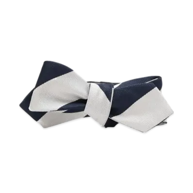 BEAMS Silk Bow Tie Regimental Stripe "LightGray"