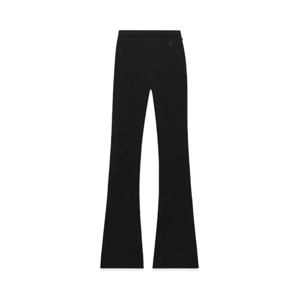 Courreges Reedition Rib Knit Pants "Black"