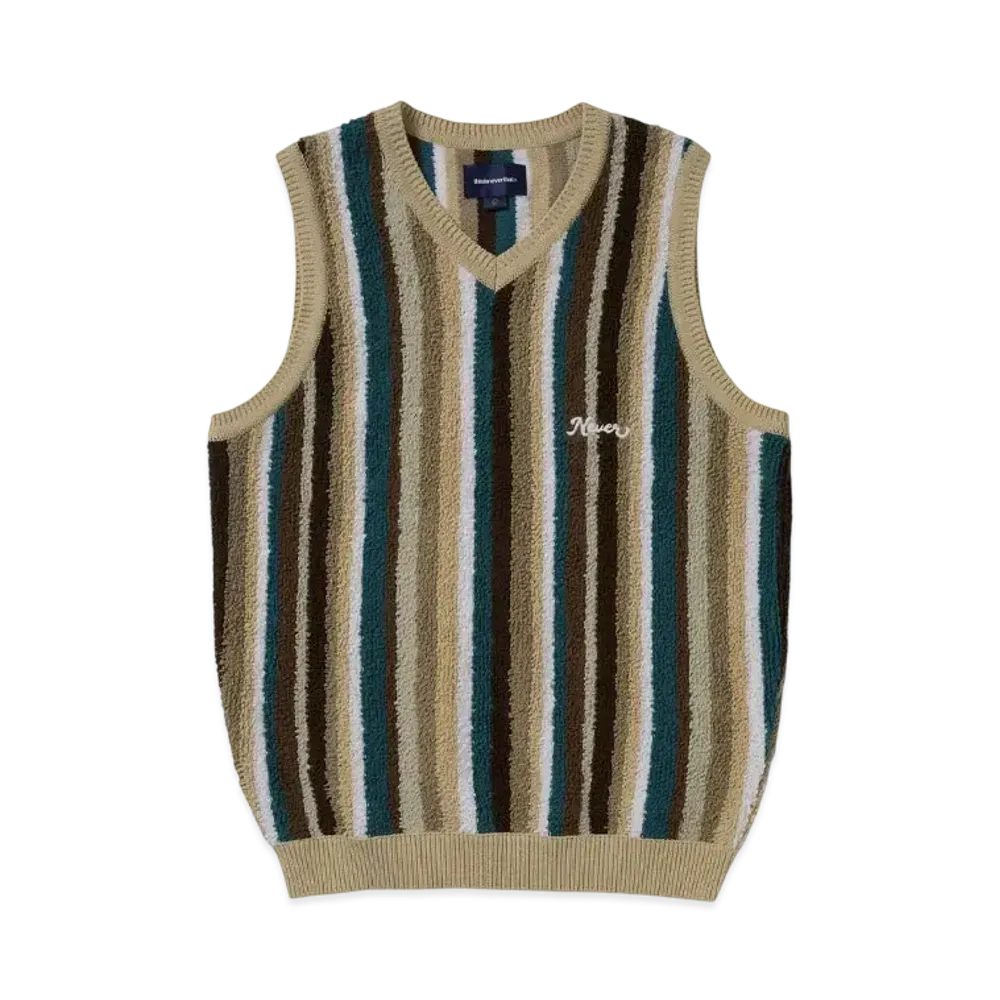 thisisneverthat Striped Knit Vest "Beige"