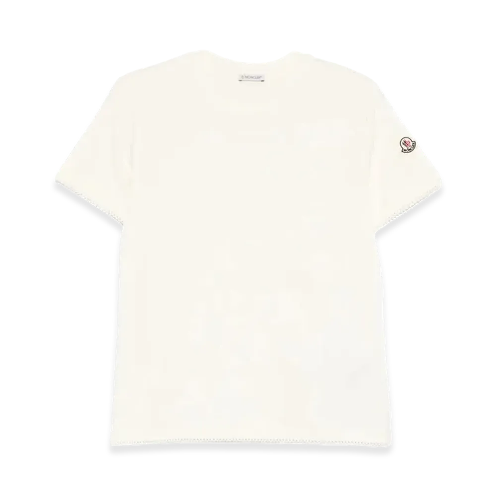 MONCLER Women's Cotton T-Shirt With Trimmed Hem "White"