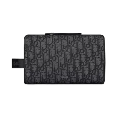 Dior Lingot Toiletry Case Dior Oblique Jacquard Black