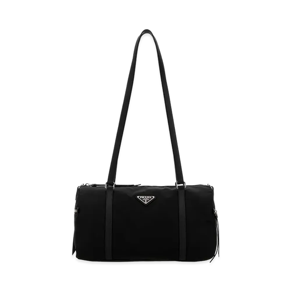 PRADA Wonen's Re-Nylon Large Shoulder Bag "Black"