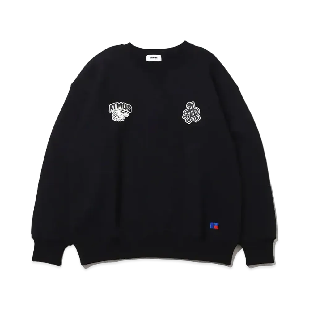 atmos x Russell Eagle Logo Crewneck Sweat "Black"