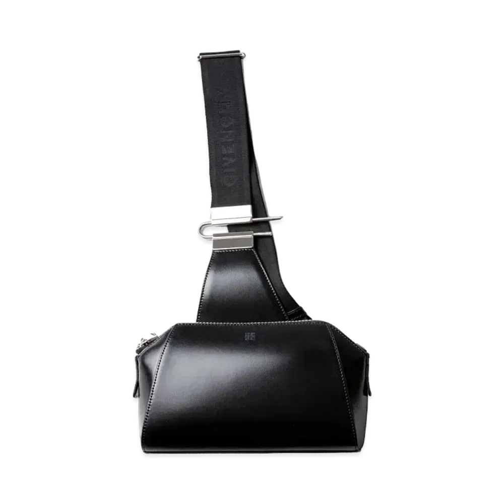 GIVENCHY Small Antigona Crossbody Bag in Box Leather "Black"