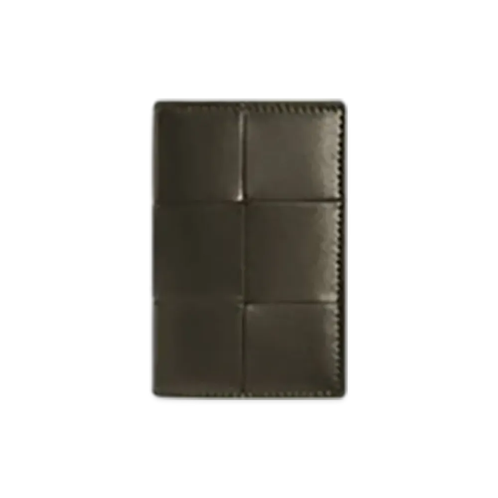 Bottega Veneta Cassette Flap Card Case "Kaki/Light Butterscotch"