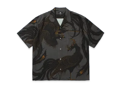 APHRODITEGANG GAKKIN x BUDSPOOL Kokuzuicho Hawaiian Shirt "Black"