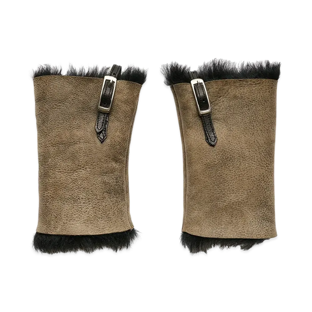 OUR LEGACY Liner Cuff "Smoky Black Dry Shearling"
