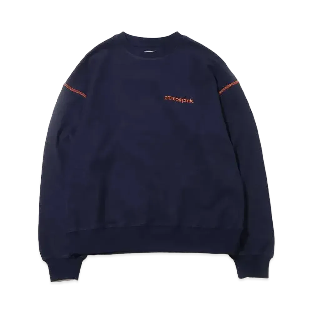 atmos pink Pile Fabric Sweat Tops "Navy"