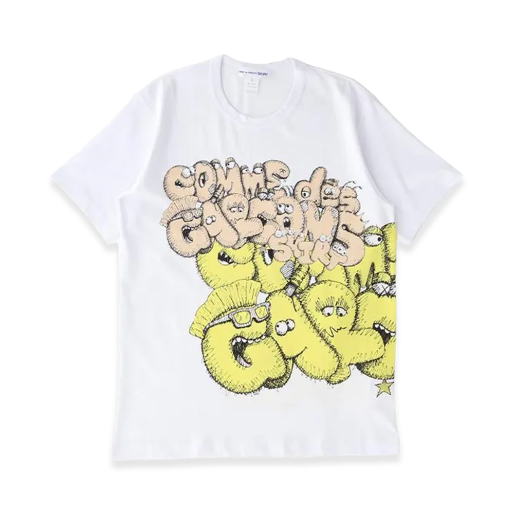 COMME des GARCONS x KAWS Printed T-Shirt "White"