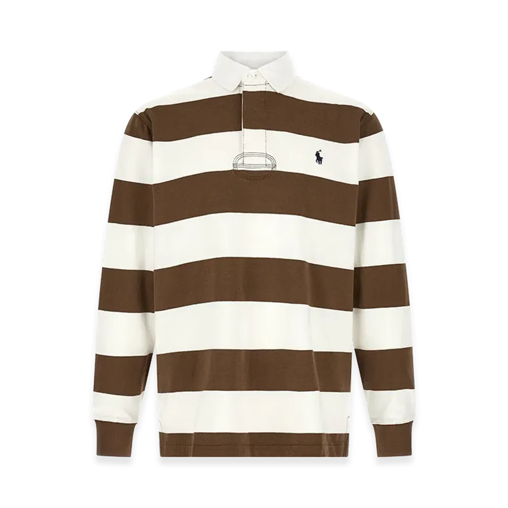 Polo Ralph Lauren Long Sleeve Polo Shirt "Brown/White"