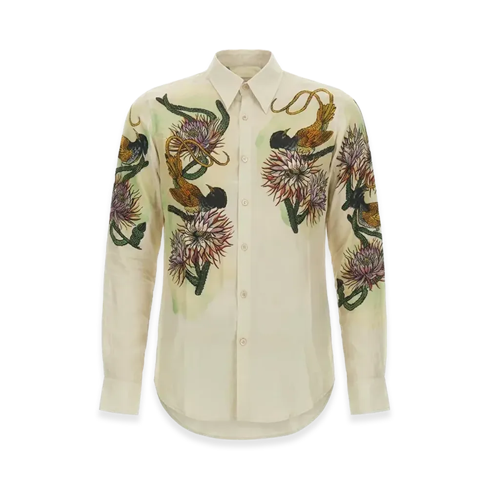 DRIES VAN NOTEN Printed Shirt "White"
