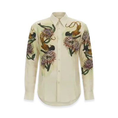 DRIES VAN NOTEN Printed Shirt "White"