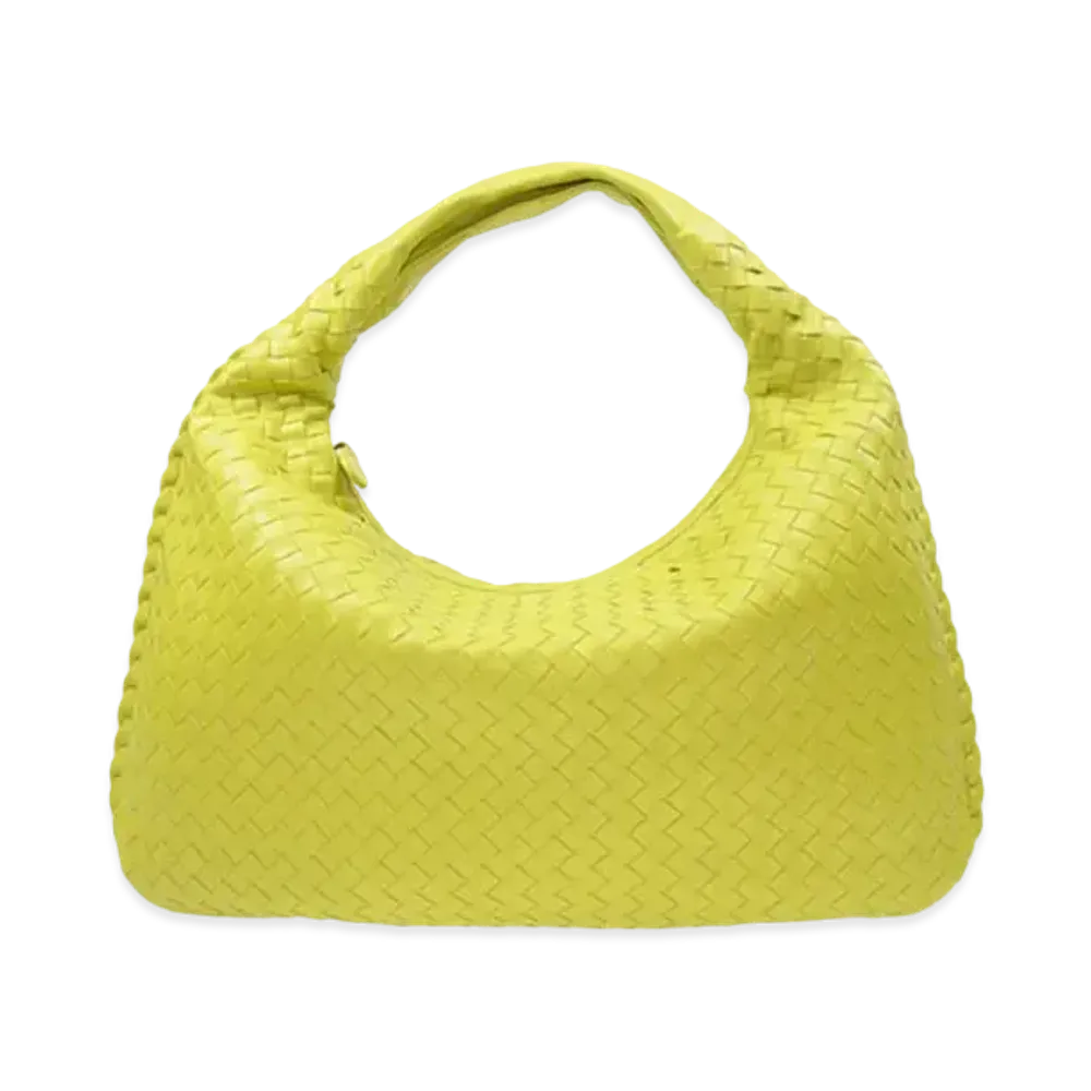 Bottega Veneta Lambskin Hand Bag "Yellow"