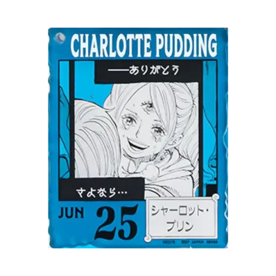 BANDAI "Ichiban Kuji" -ONE PIECE BASE SHOP Lottery 366DAYS OF BIRTHDAYS- Birth Month January-March Me Colors Acrylic Block Charm Prize 6/25 Charlotte Pudding