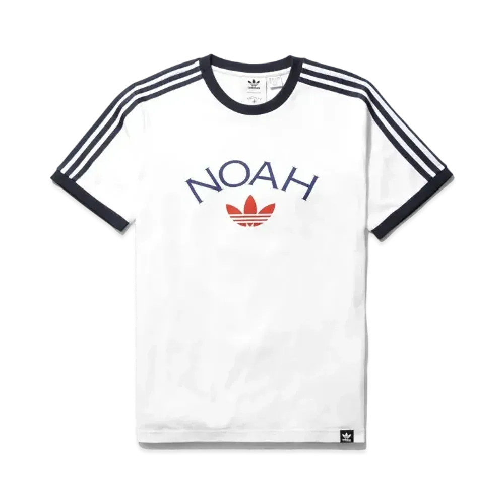 Noah Adidas core Logo Ringer "White"