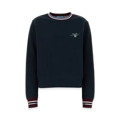 PRADA Women's Melange Cotton Sweatshirt "Blue"