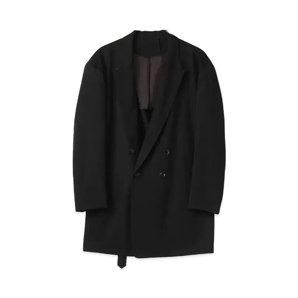 Yohji Yamamoto Y's WOOL GABARDINE BIG TAILORED "Black"