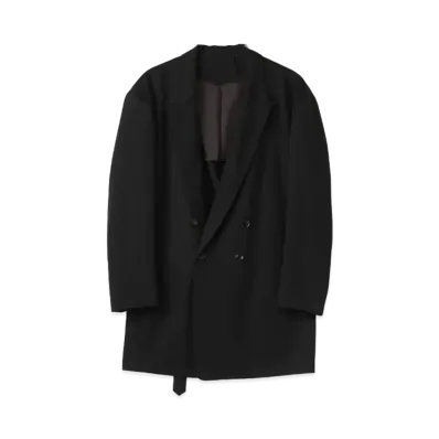 Yohji Yamamoto Y's WOOL GABARDINE BIG TAILORED "Black"