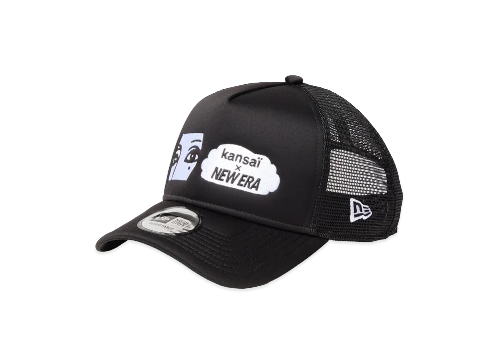 NEW ERA x KANSAI YAMAMOTO 9Forty A-Frame Trucker Kansai Logo / New Era "Black"