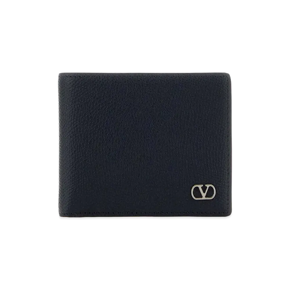 Valentino Leather Vlogo Signature Wallet "Midnight Blue"