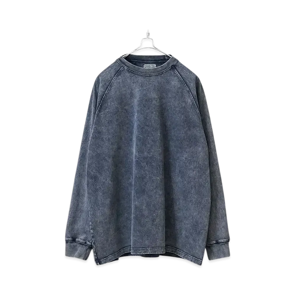ONEITA Power Tee Super Heavyweight 13oz Long Sleeve T-Shirt "Navy"