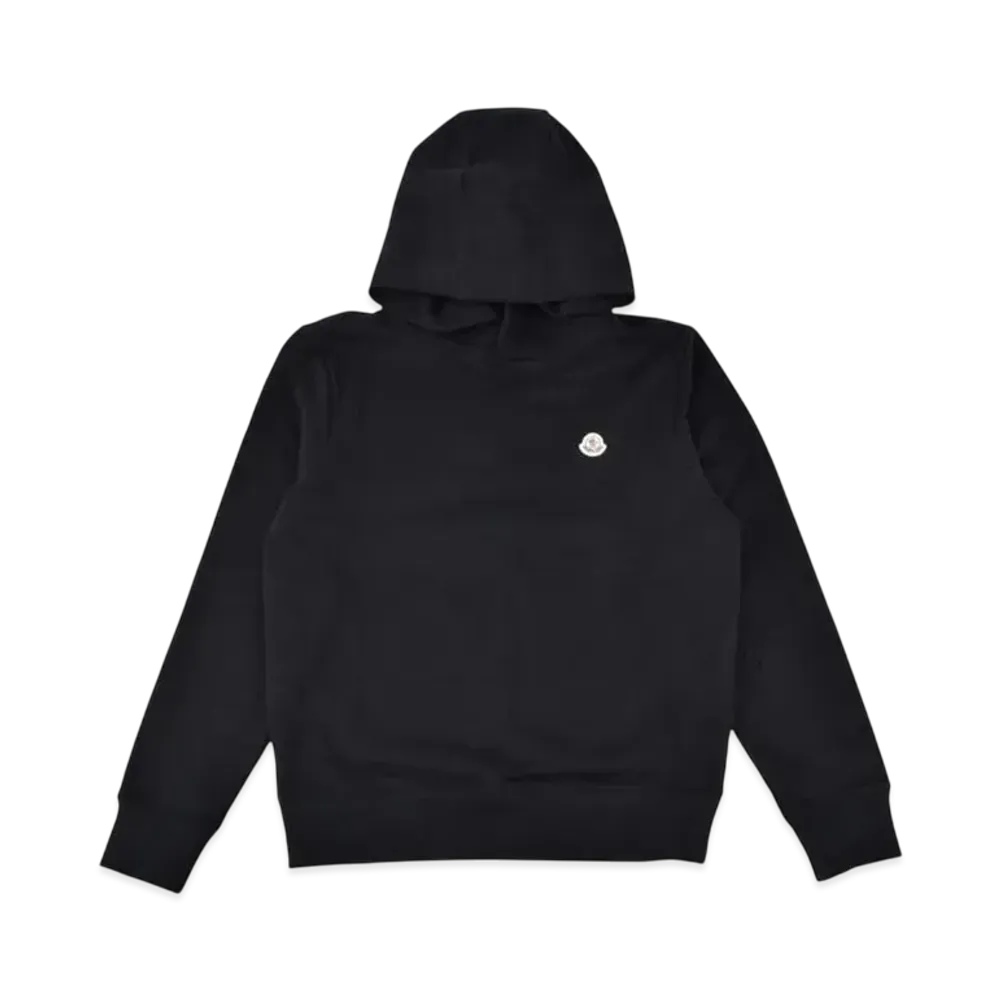 Moncler Men's Logo Patch Hoodie "Black"