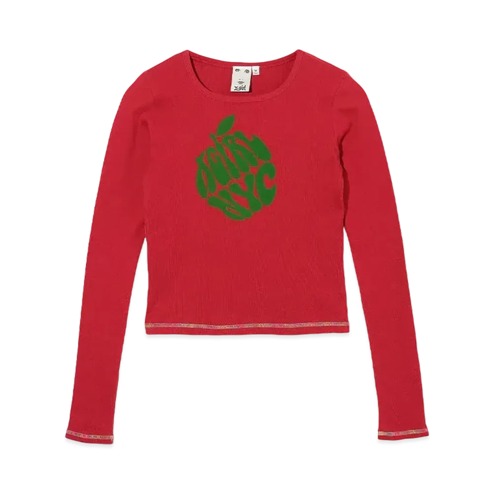 X-Girl Apple Baby L/S Tee "Red"